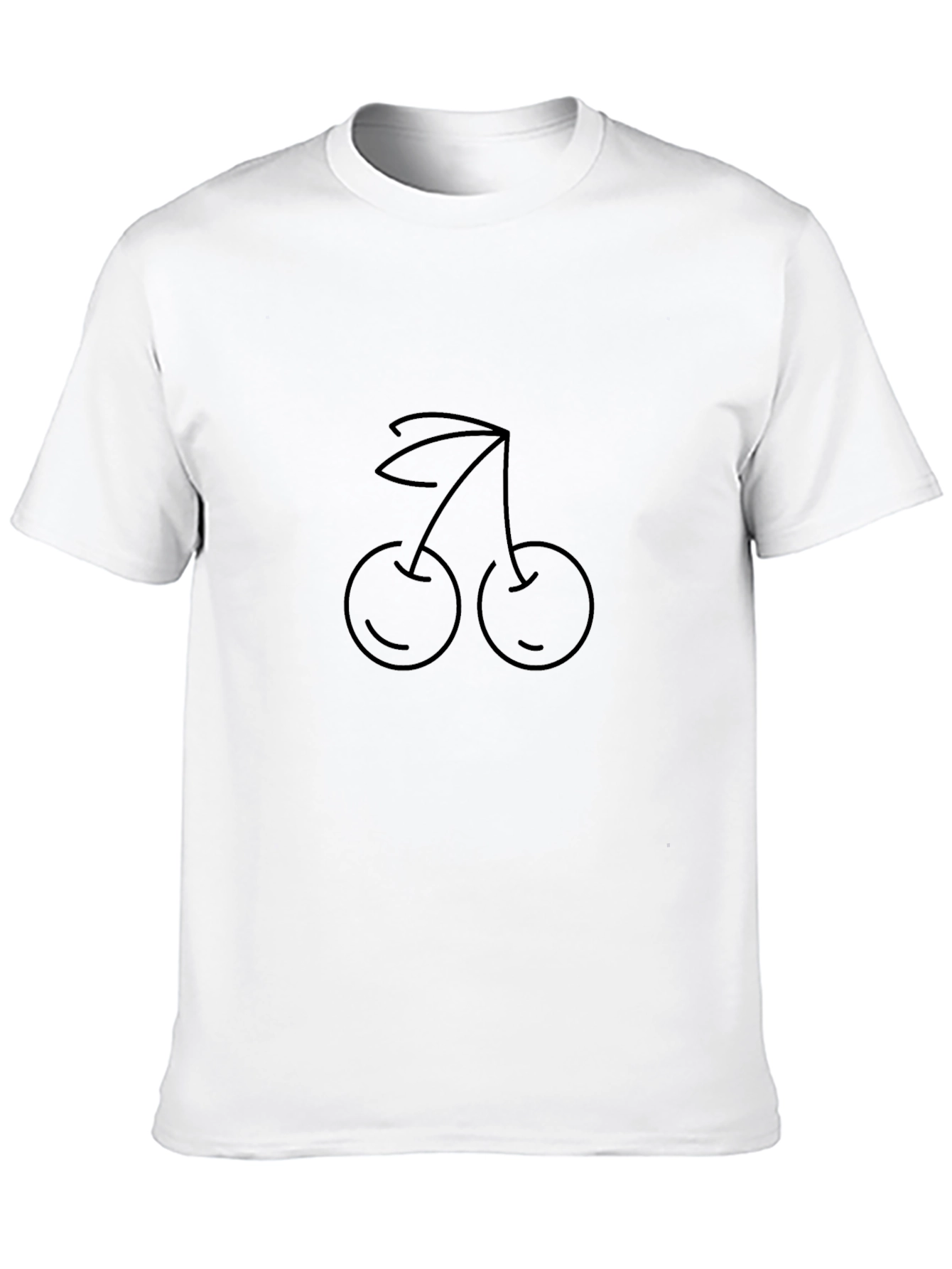Minimalist Cherry Tee - Black Cotton Blend