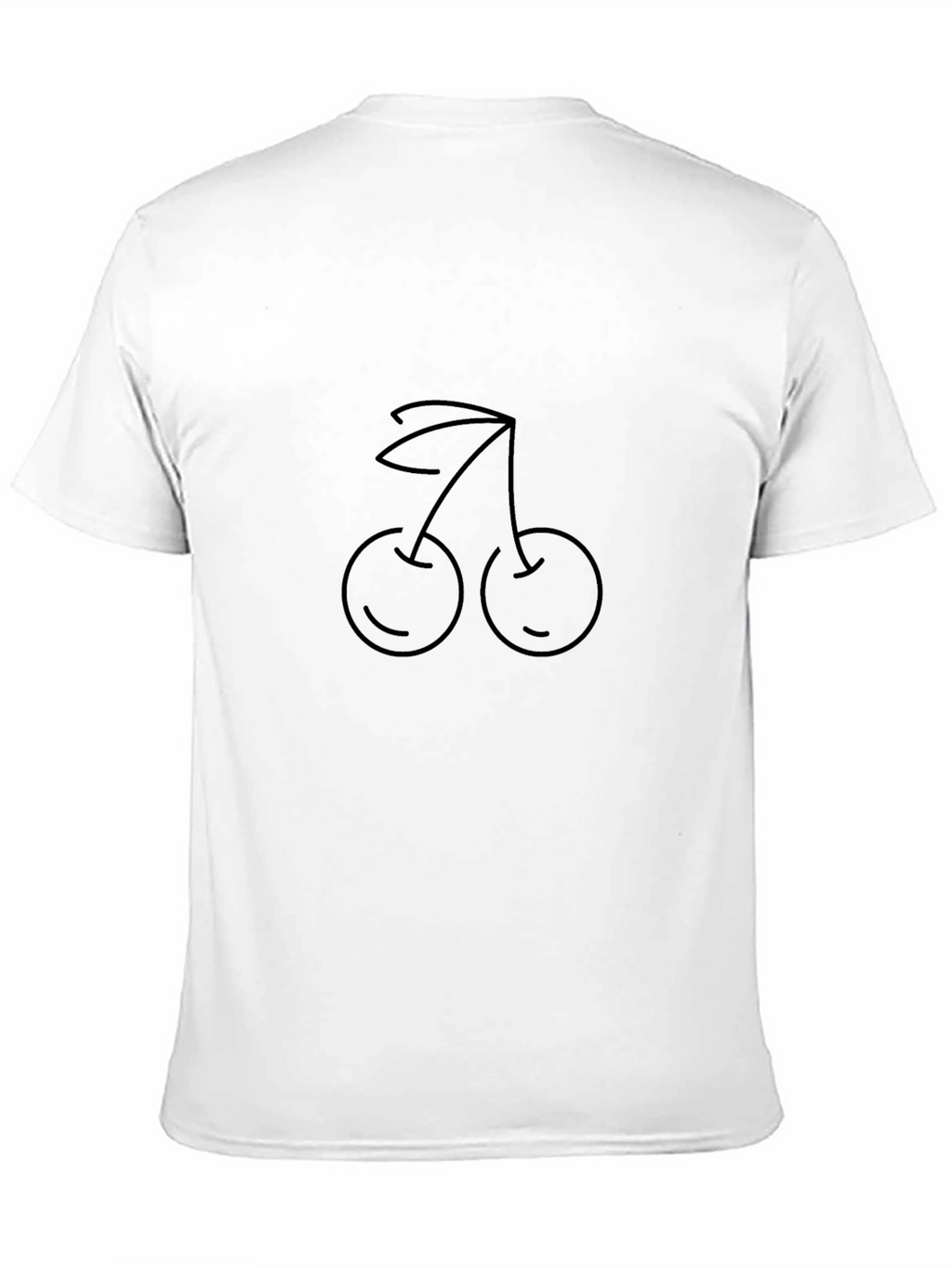 Minimalist Cherry Tee - Black Cotton Blend