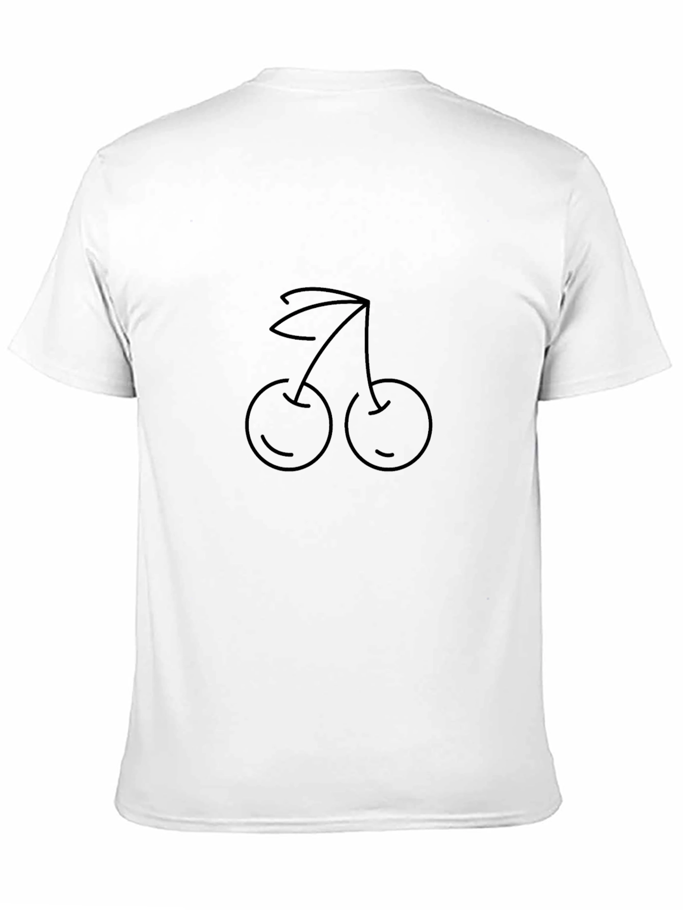Minimalist Cherry Tee - Black Cotton Blend