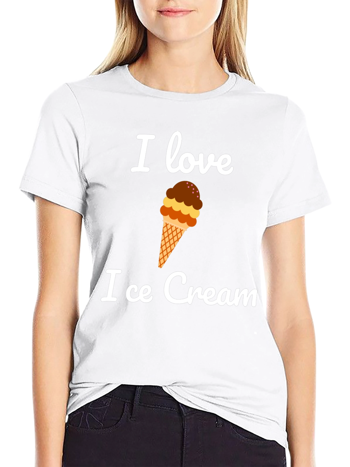 I Love Ice Cream Graphic T-Shirt