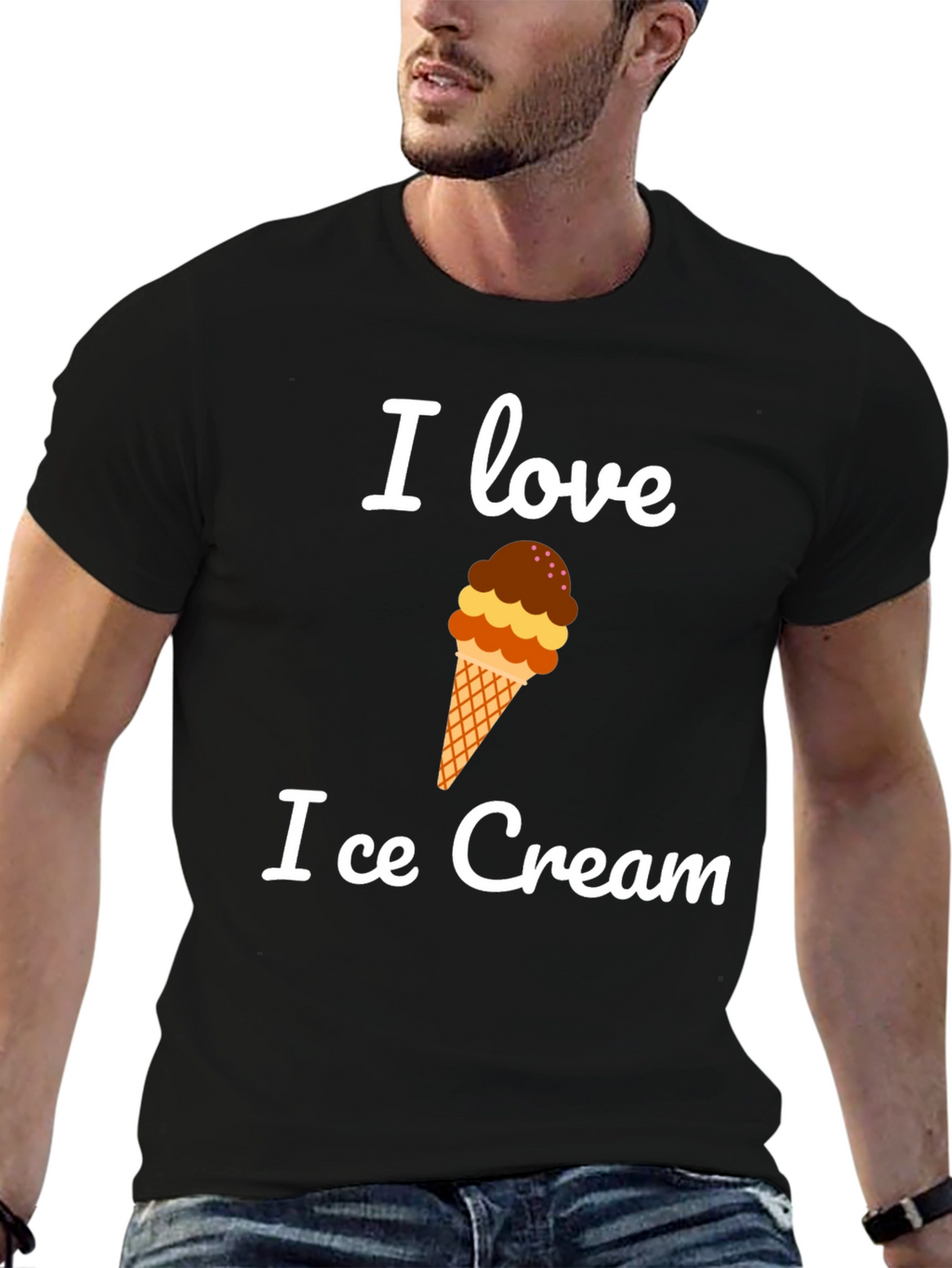 I Love Ice Cream Graphic T-Shirt