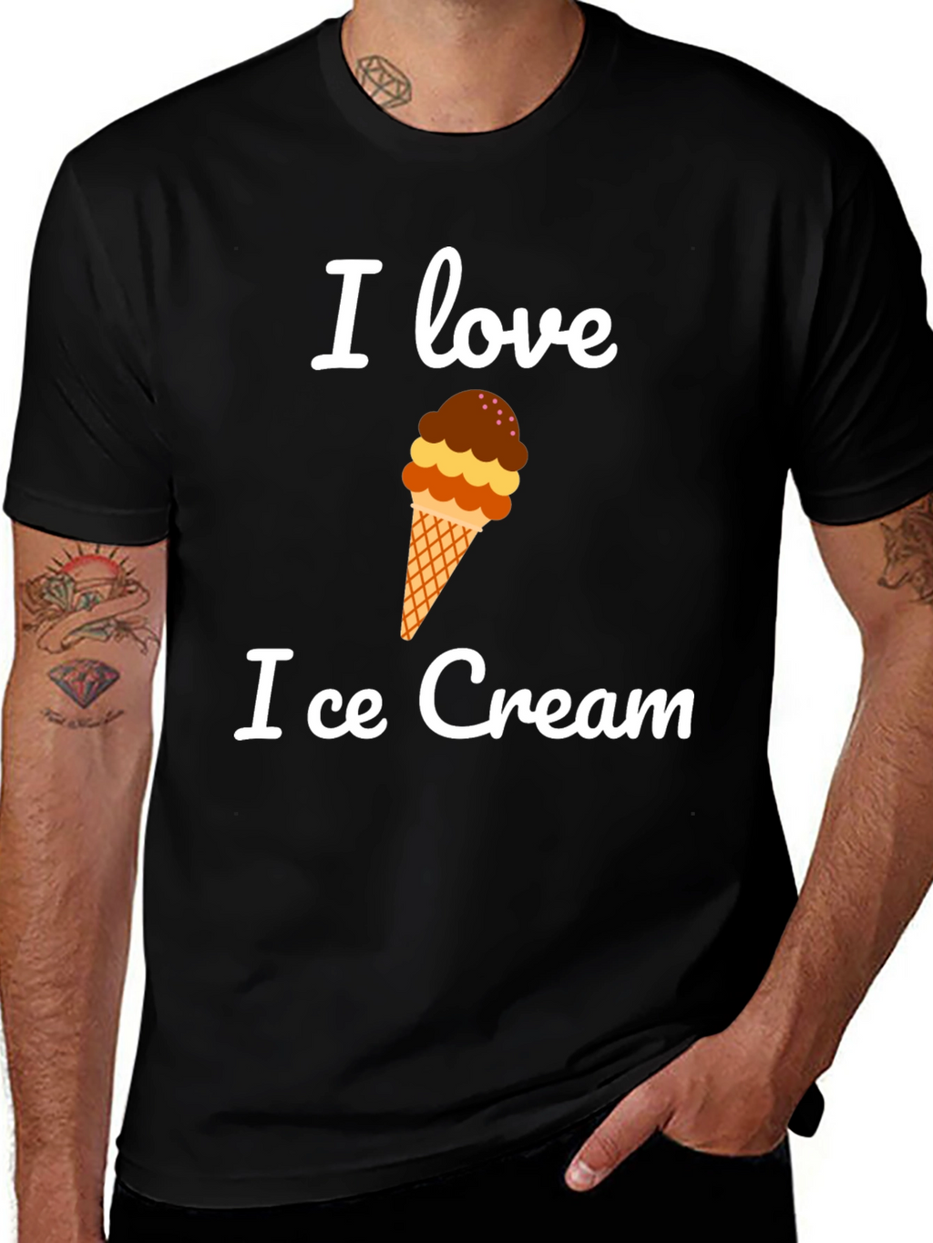 I Love Ice Cream Graphic T-Shirt