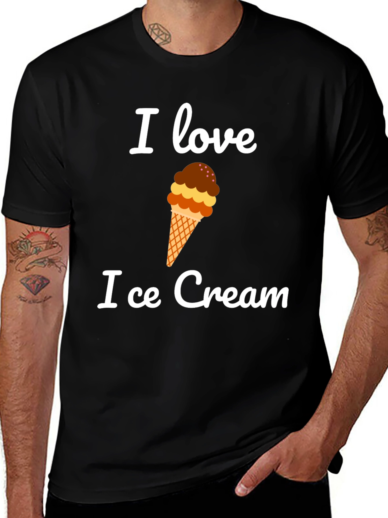I Love Ice Cream Graphic T-Shirt