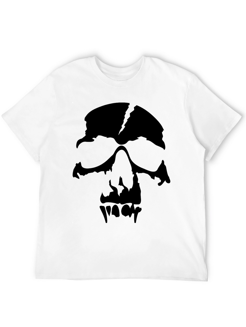 Mens Black Graphic Skull T-Shirt