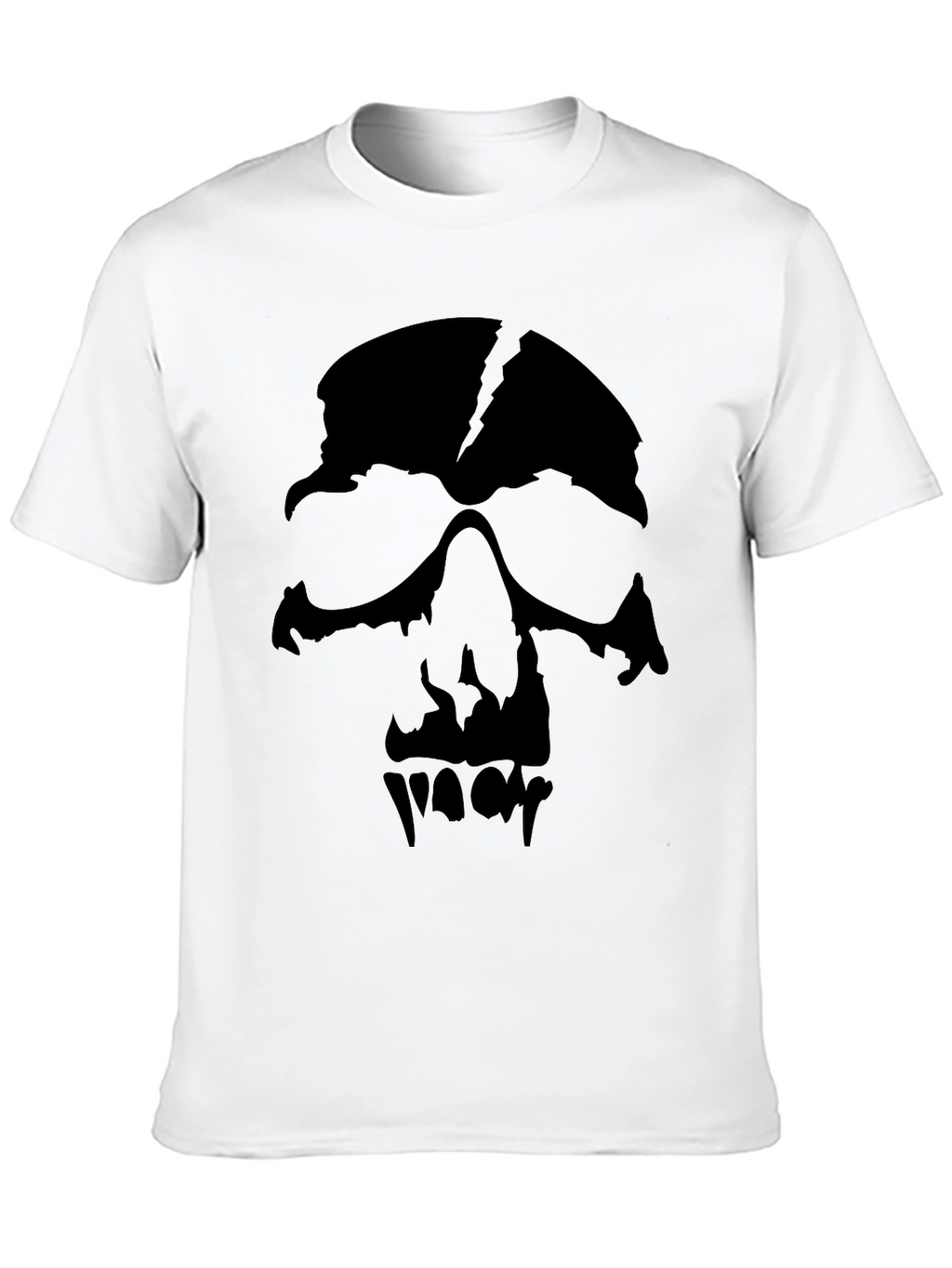 Mens Black Graphic Skull T-Shirt