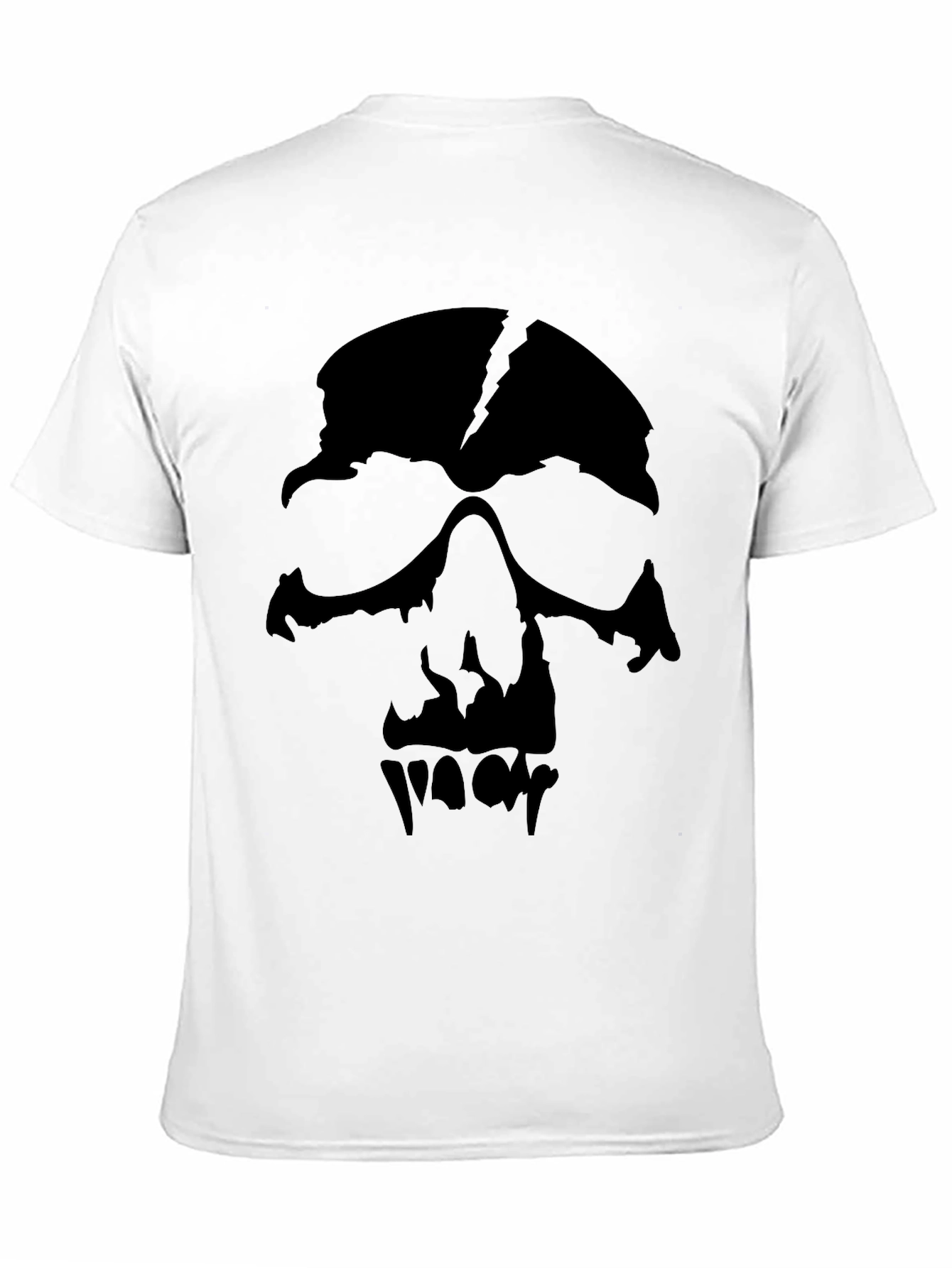 Mens Black Graphic Skull T-Shirt