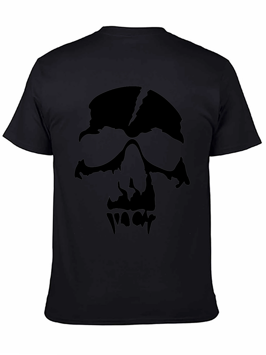 Mens Black Graphic Skull T-Shirt