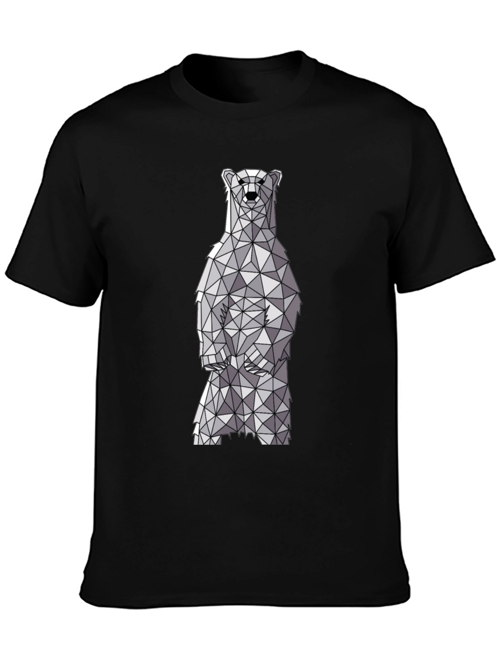 Geometric Polar Bear Graphic T-Shirt