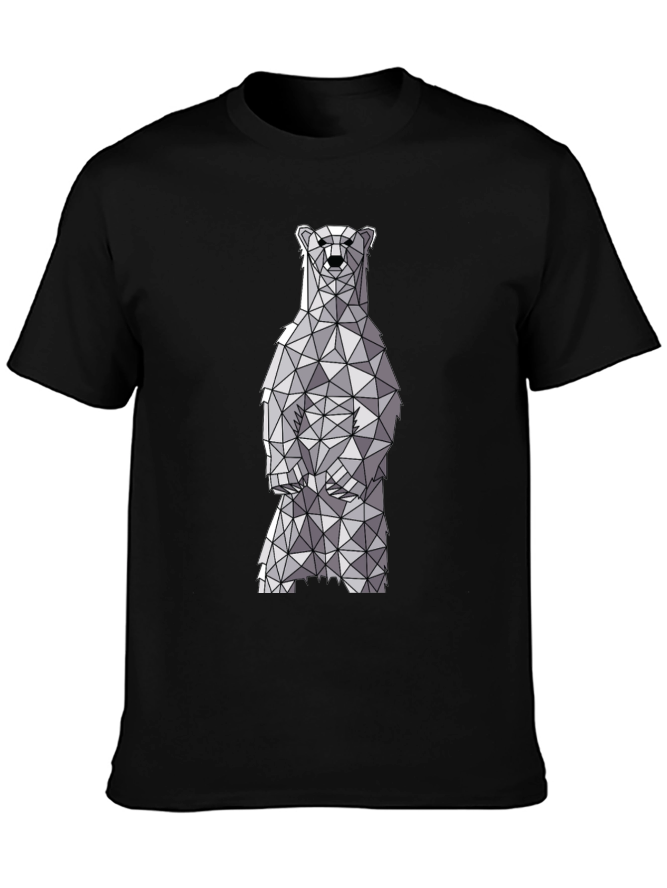 Geometric Polar Bear Graphic T-Shirt