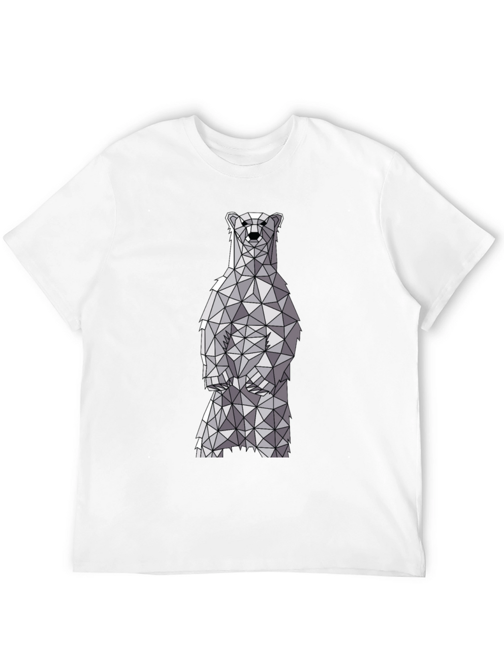Geometric Polar Bear Graphic T-Shirt