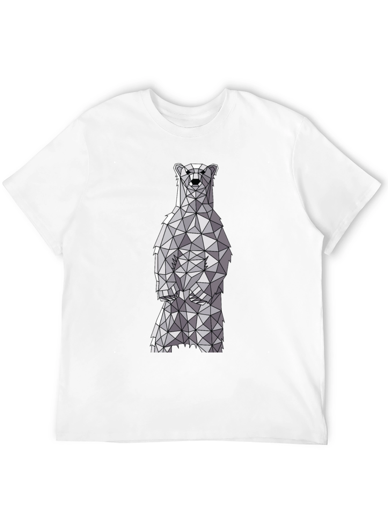 Geometric Polar Bear Graphic T-Shirt