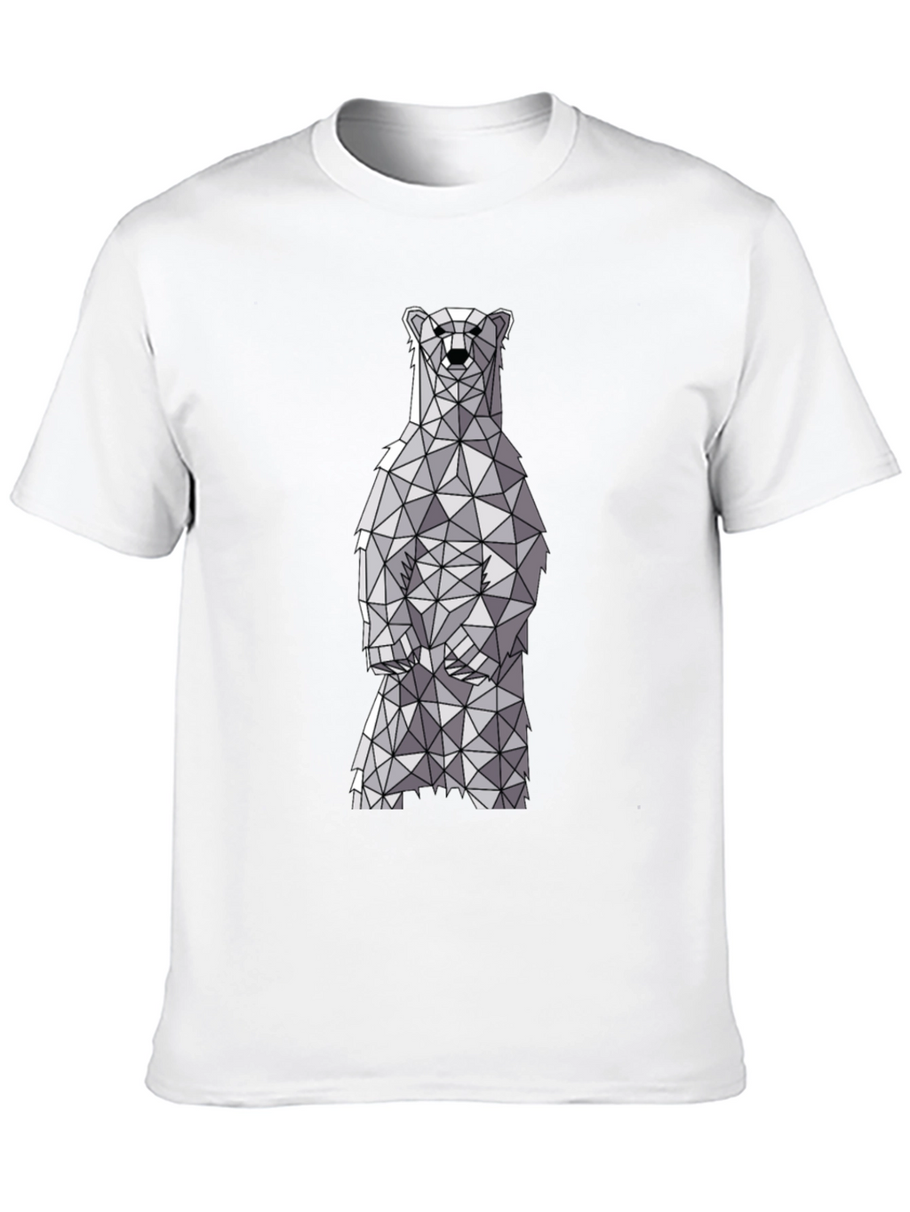 Geometric Polar Bear Graphic T-Shirt