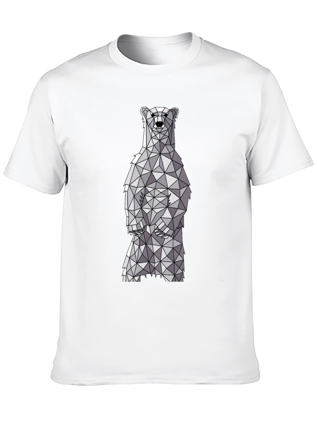Geometric Polar Bear Graphic T-Shirt