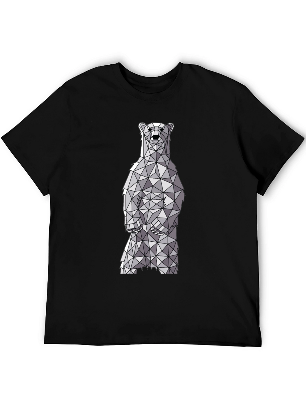Geometric Polar Bear Graphic T-Shirt