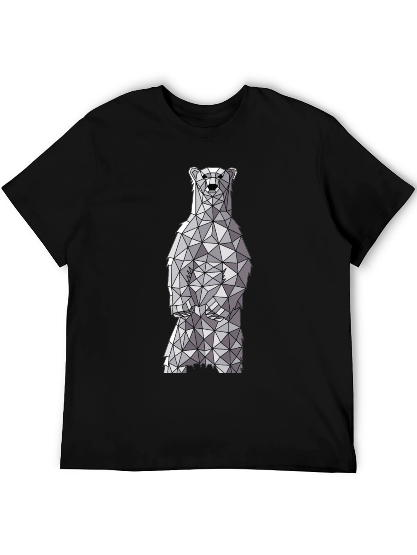 Geometric Polar Bear Graphic T-Shirt