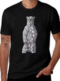 Geometric Polar Bear Graphic T-Shirt