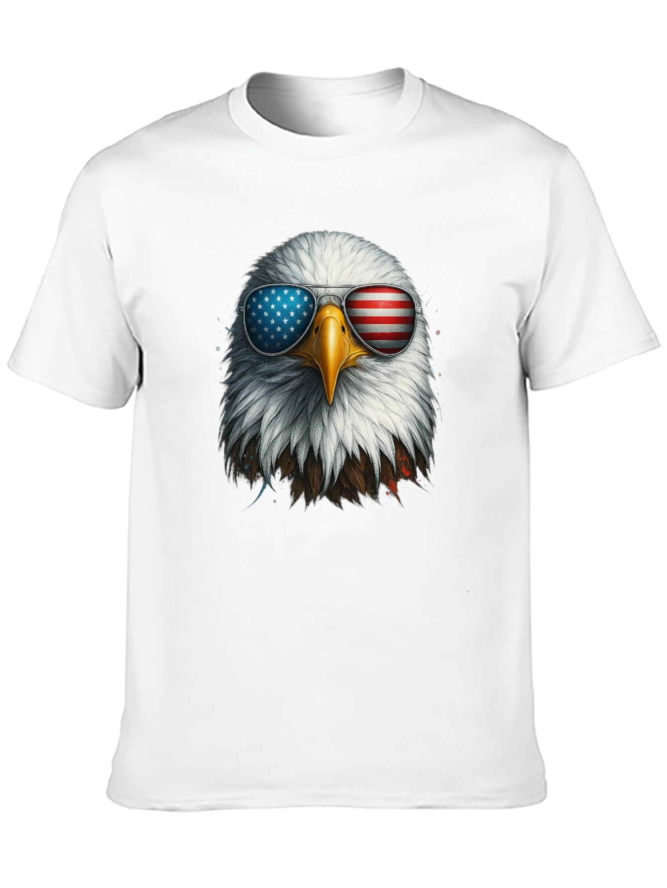 Patriotic Eagle Sunglasses Graphic T-Shirt