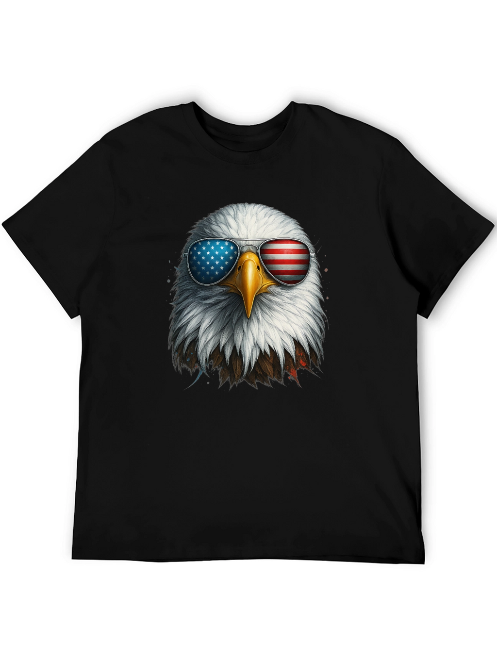 Patriotic Eagle Sunglasses Graphic T-Shirt