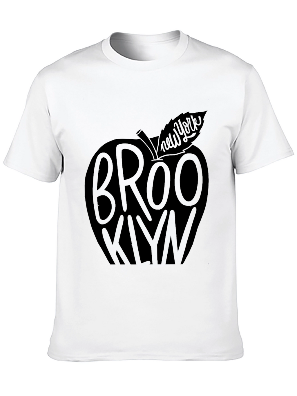 Brooklyn New York Apple Graphic T-Shirt - Black