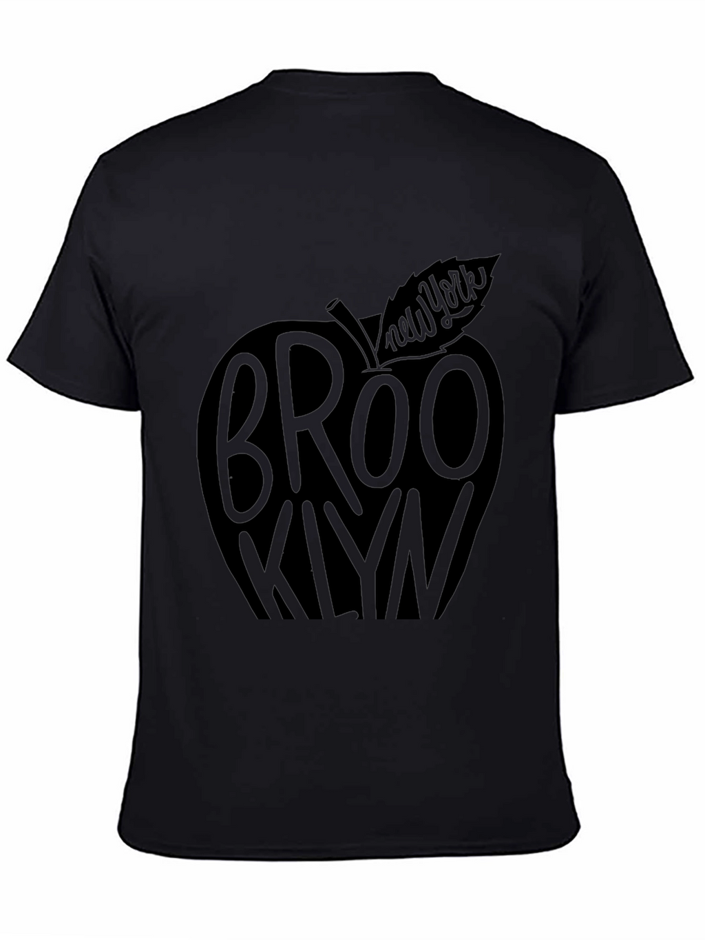 Brooklyn New York Apple Graphic T-Shirt - Black