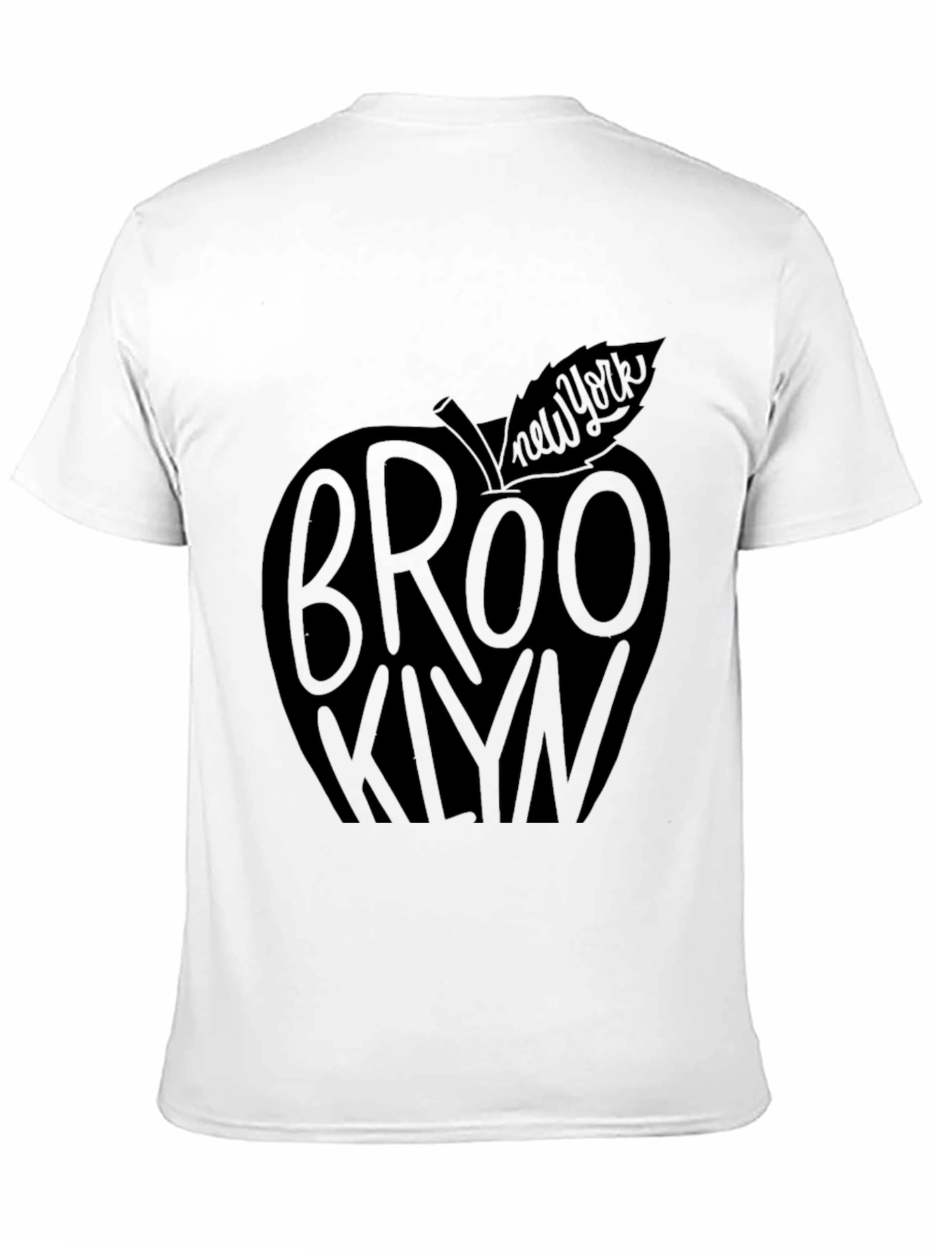 Brooklyn New York Apple Graphic T-Shirt - Black