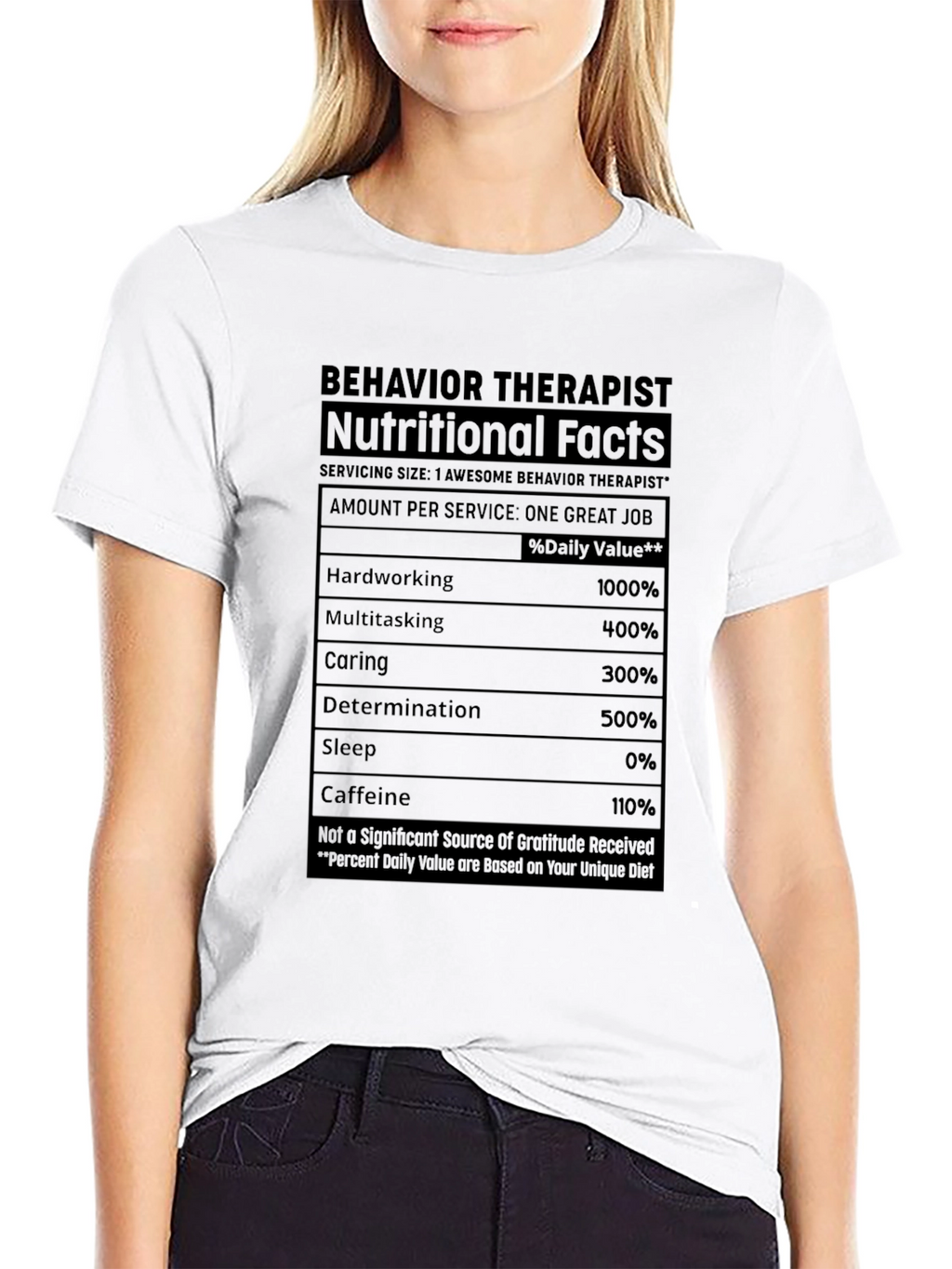 Behavior Therapist Nutritional Facts T-Shirt