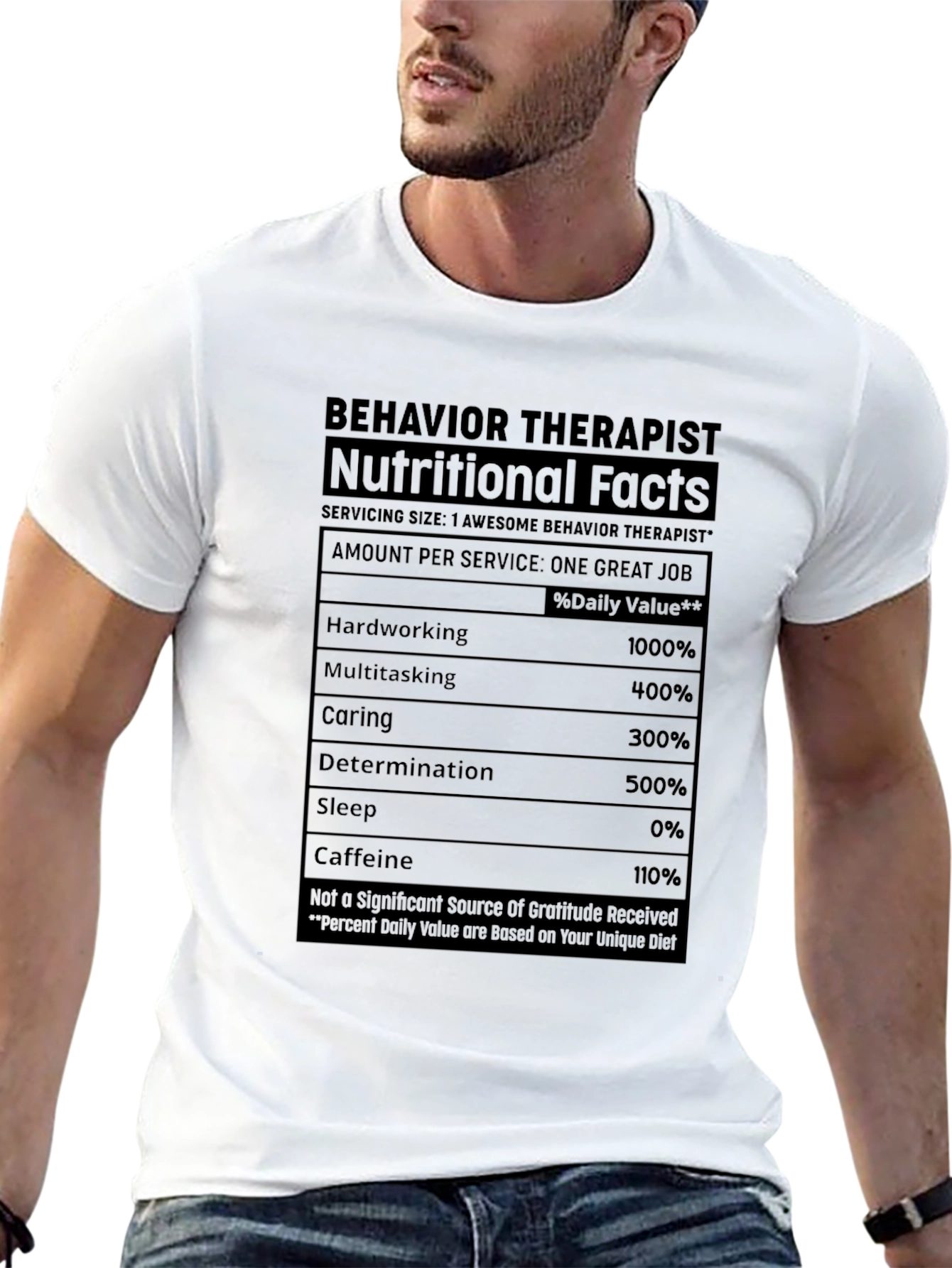 Behavior Therapist Nutritional Facts T-Shirt