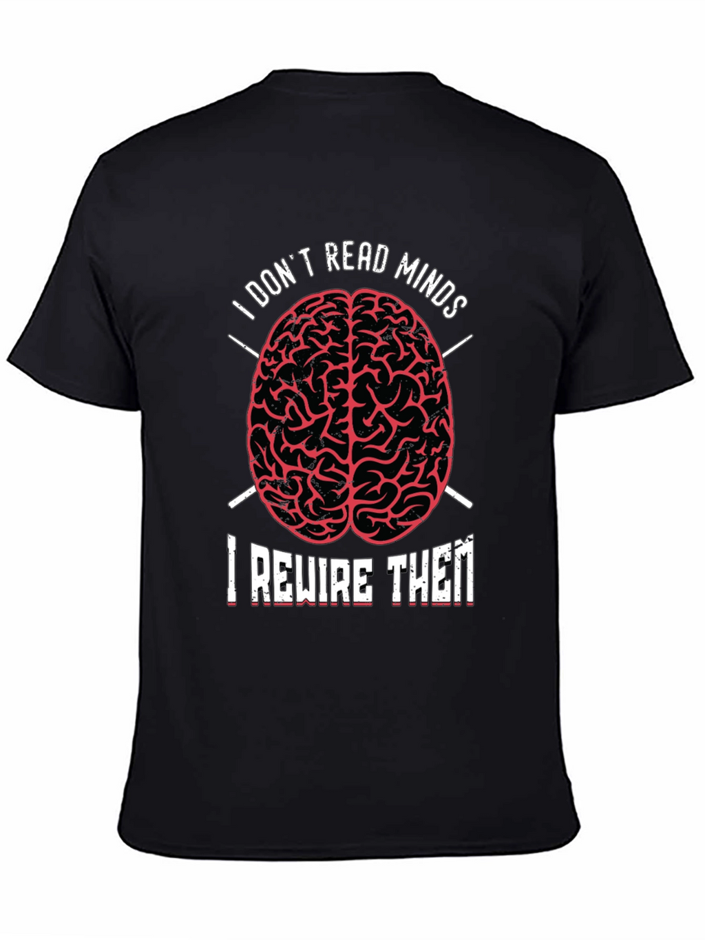 I Dont Read Minds T-Shirt - Brain Design
