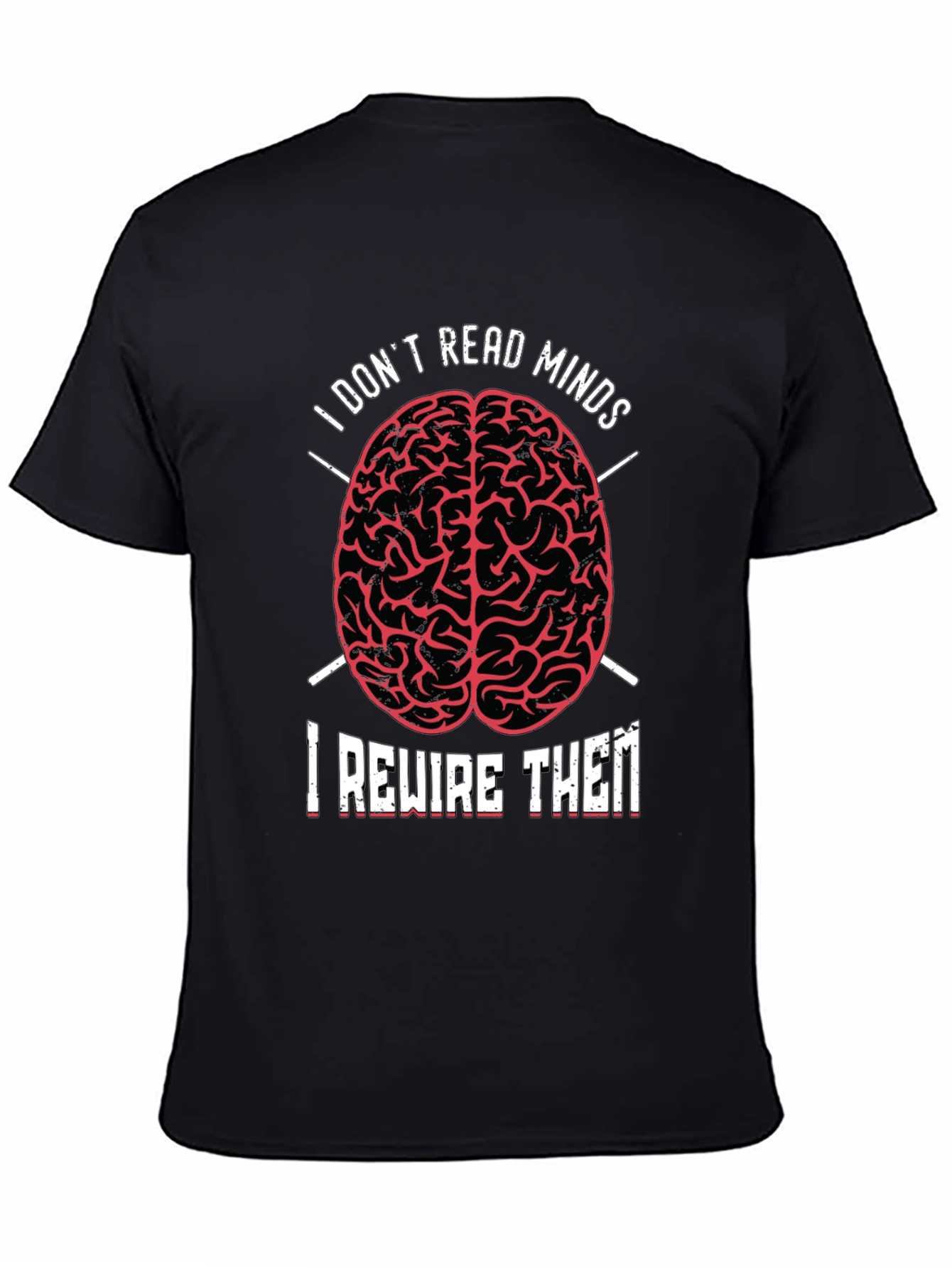 I Dont Read Minds T-Shirt - Brain Design