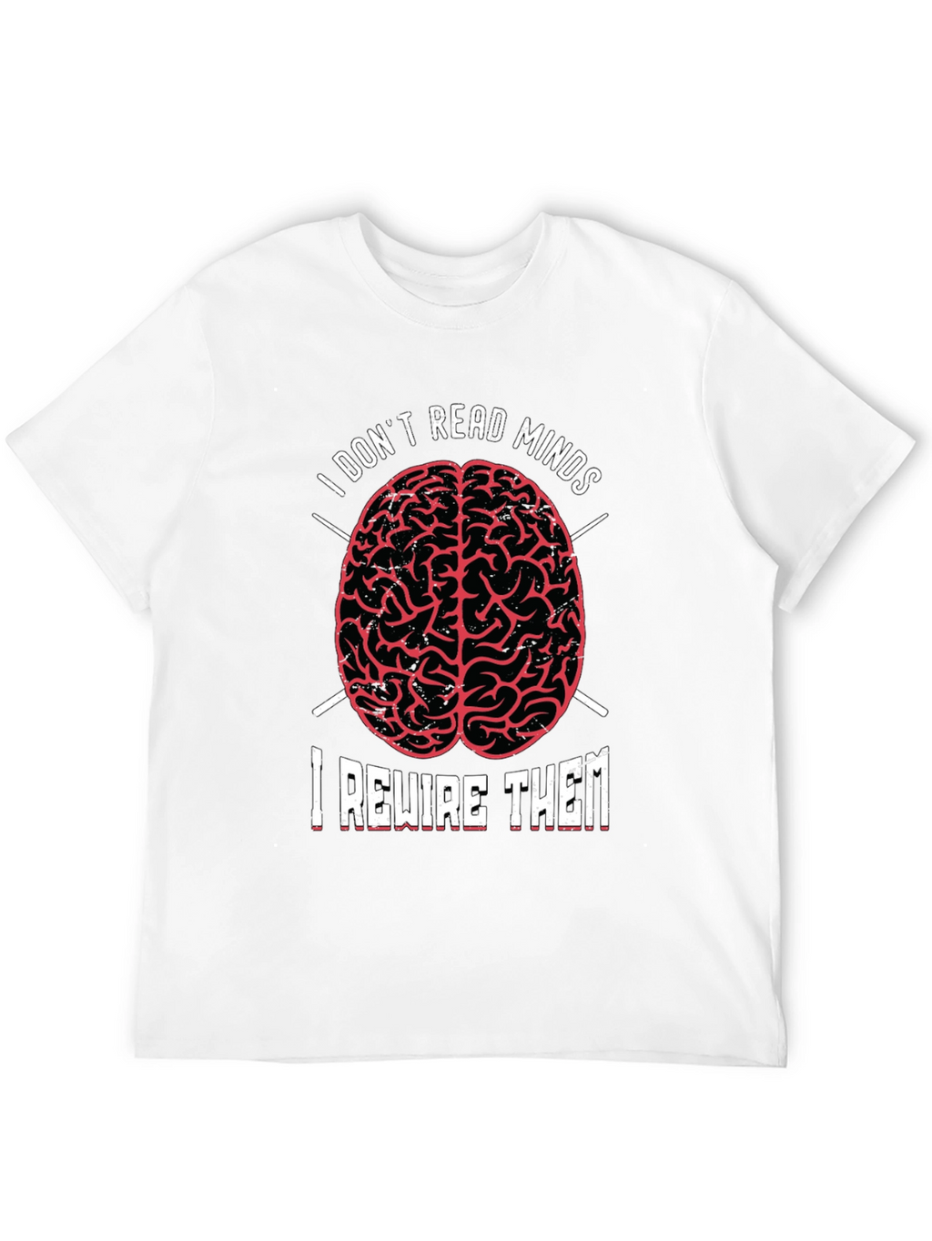 I Dont Read Minds T-Shirt - Brain Design