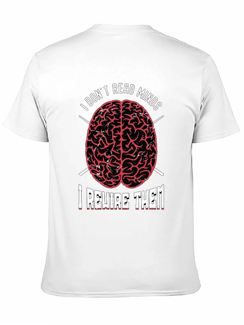 I Dont Read Minds T-Shirt - Brain Design