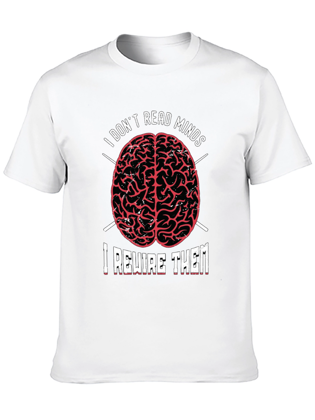 I Dont Read Minds T-Shirt - Brain Design