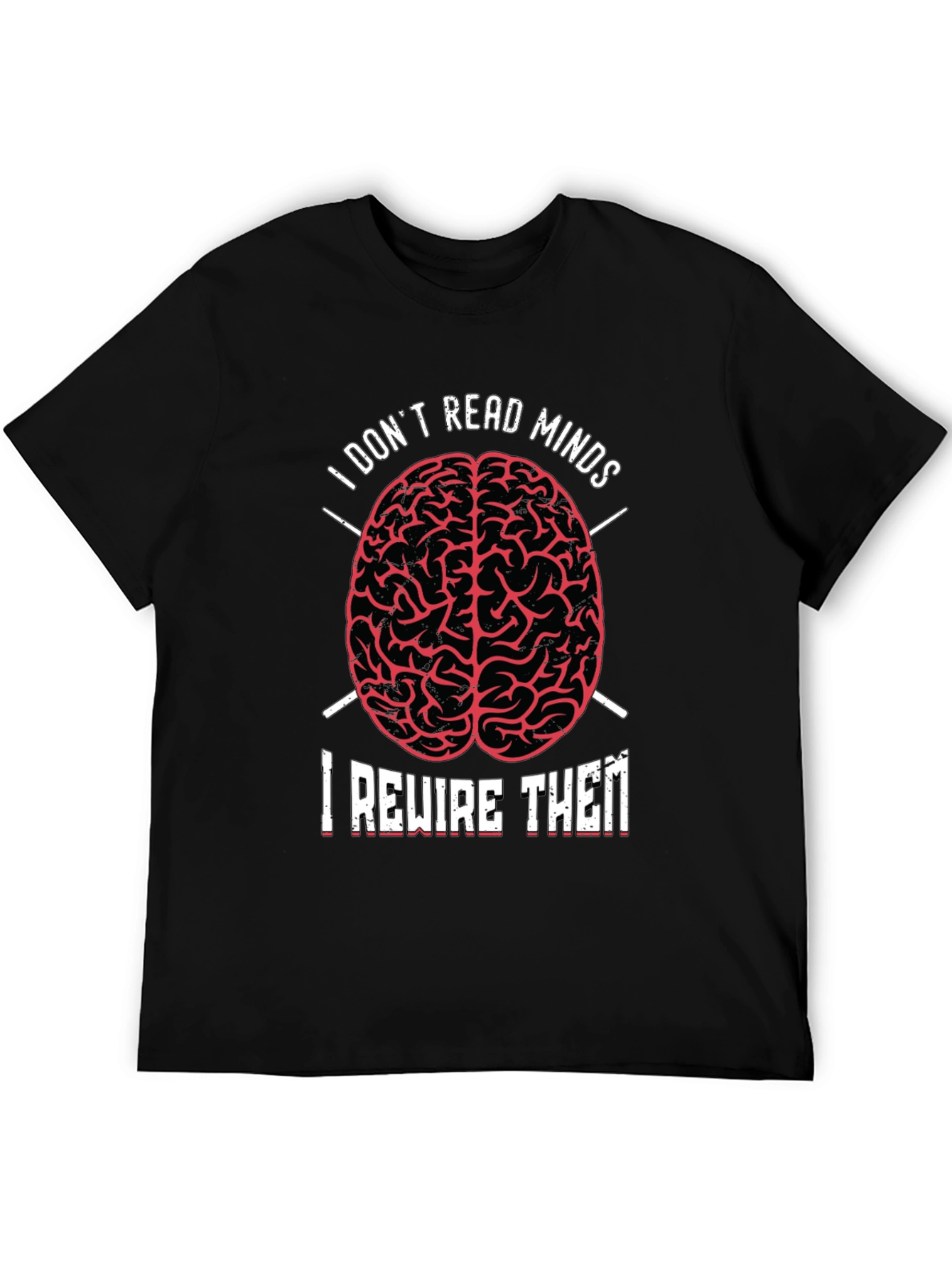 I Dont Read Minds T-Shirt - Brain Design