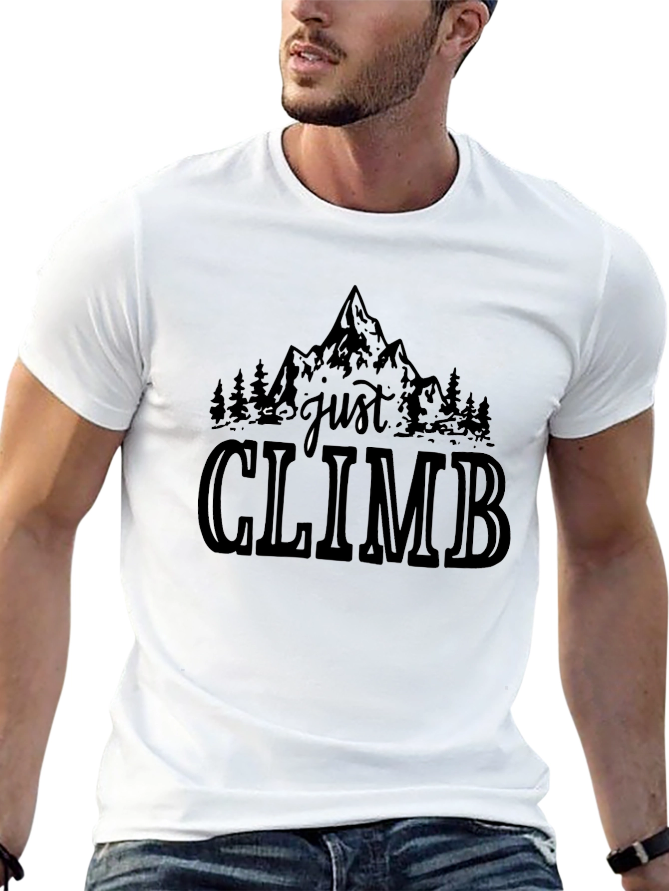 Just Climb Black Graphic T-Shirt