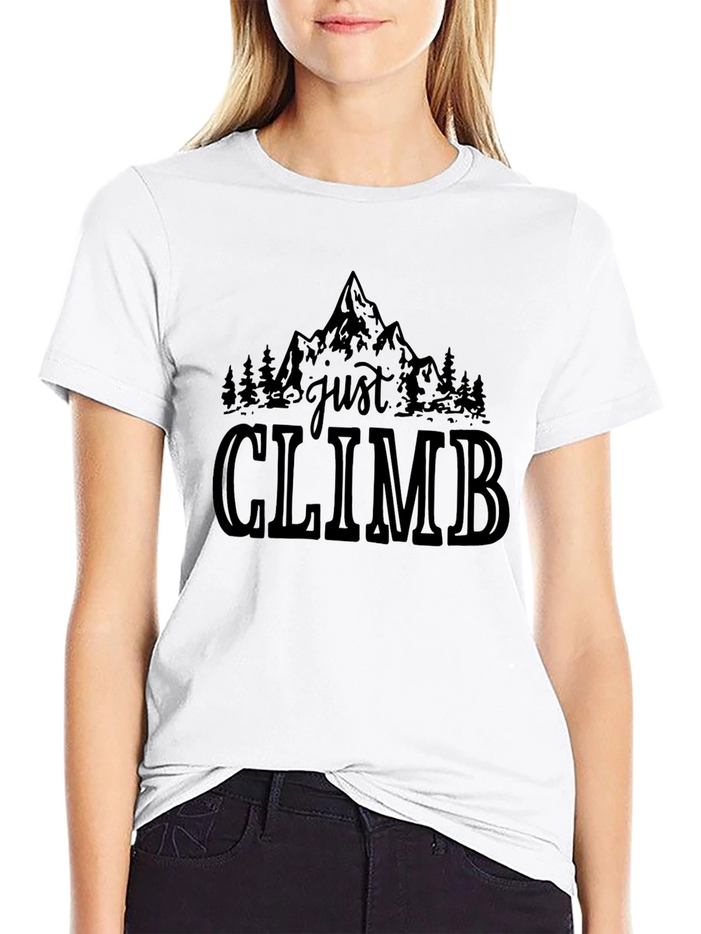 Just Climb Black Graphic T-Shirt