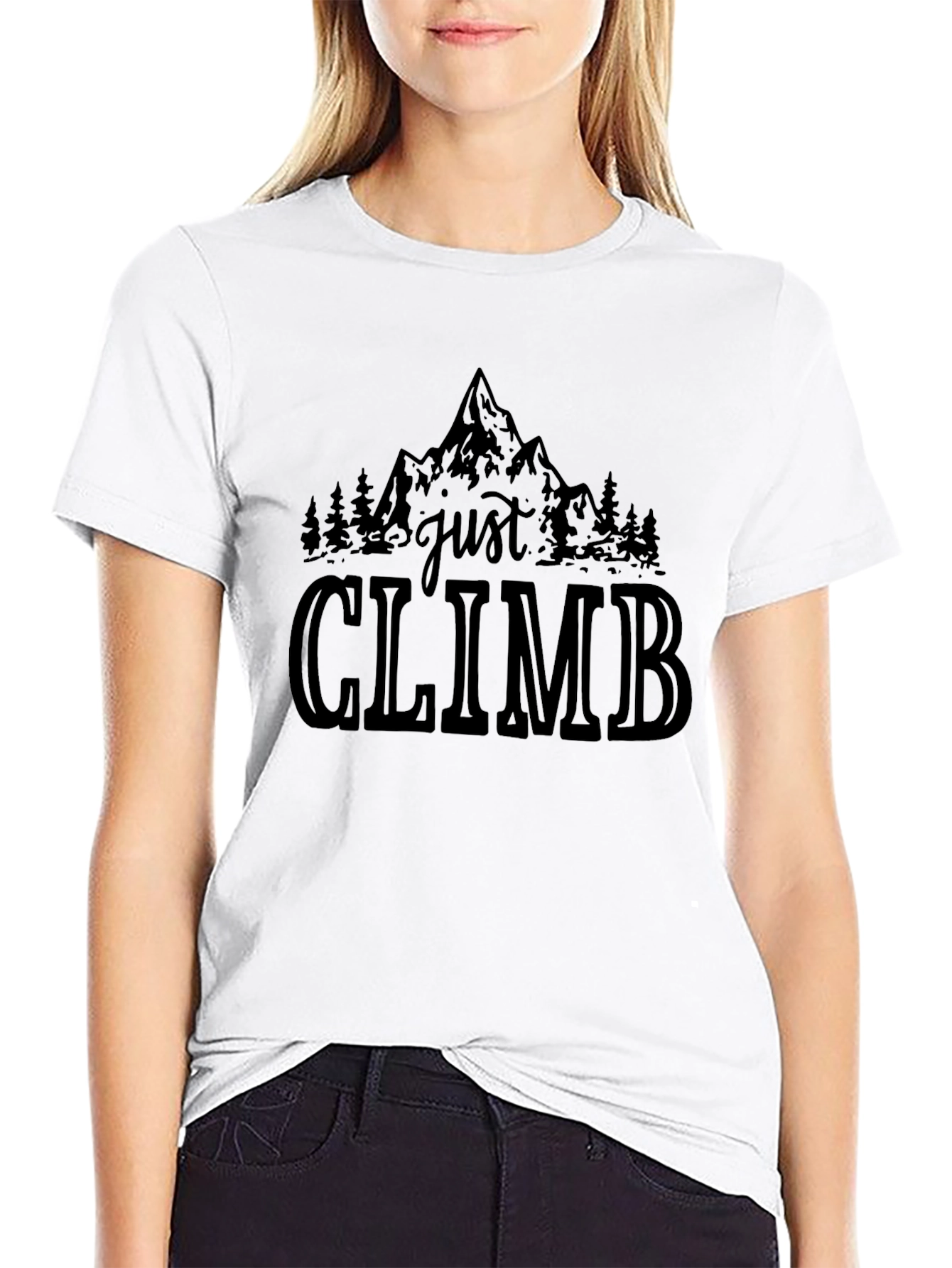 Just Climb Black Graphic T-Shirt