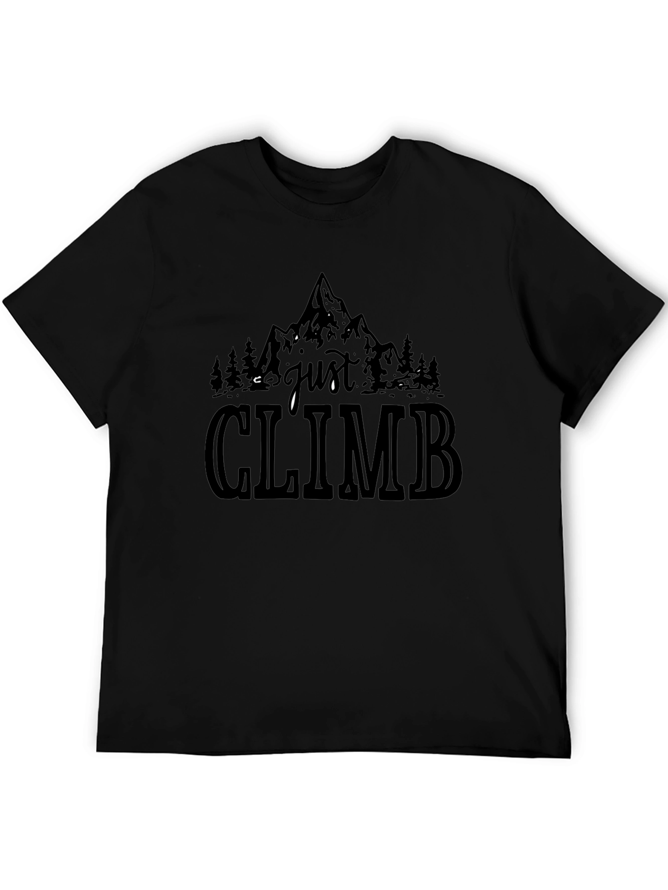 Just Climb Black Graphic T-Shirt