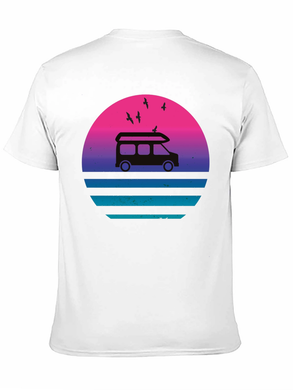 Retro Van Sunset T-Shirt - Black Graphic Tee