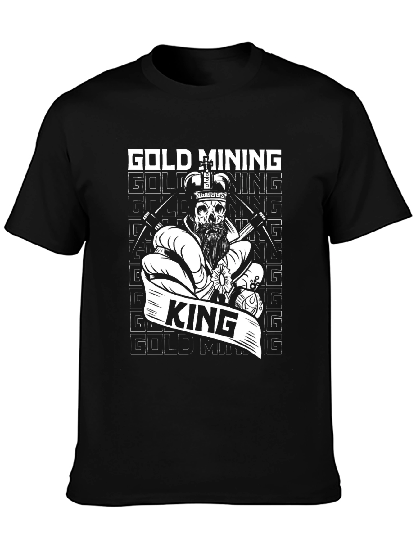 Gold Mining King Graphic Tee - Black