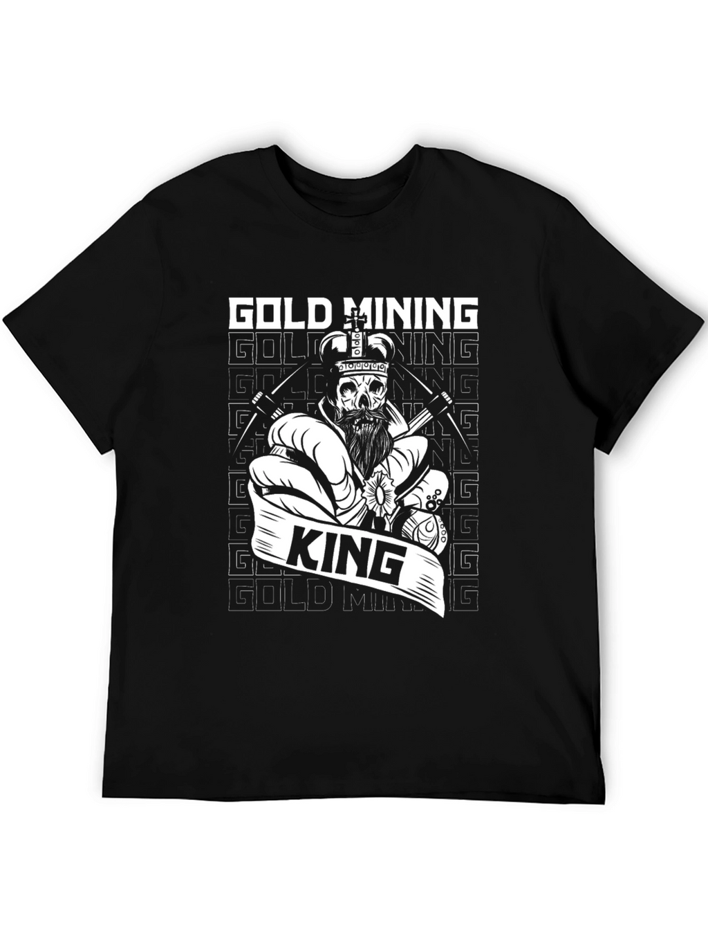 Gold Mining King Graphic Tee - Black