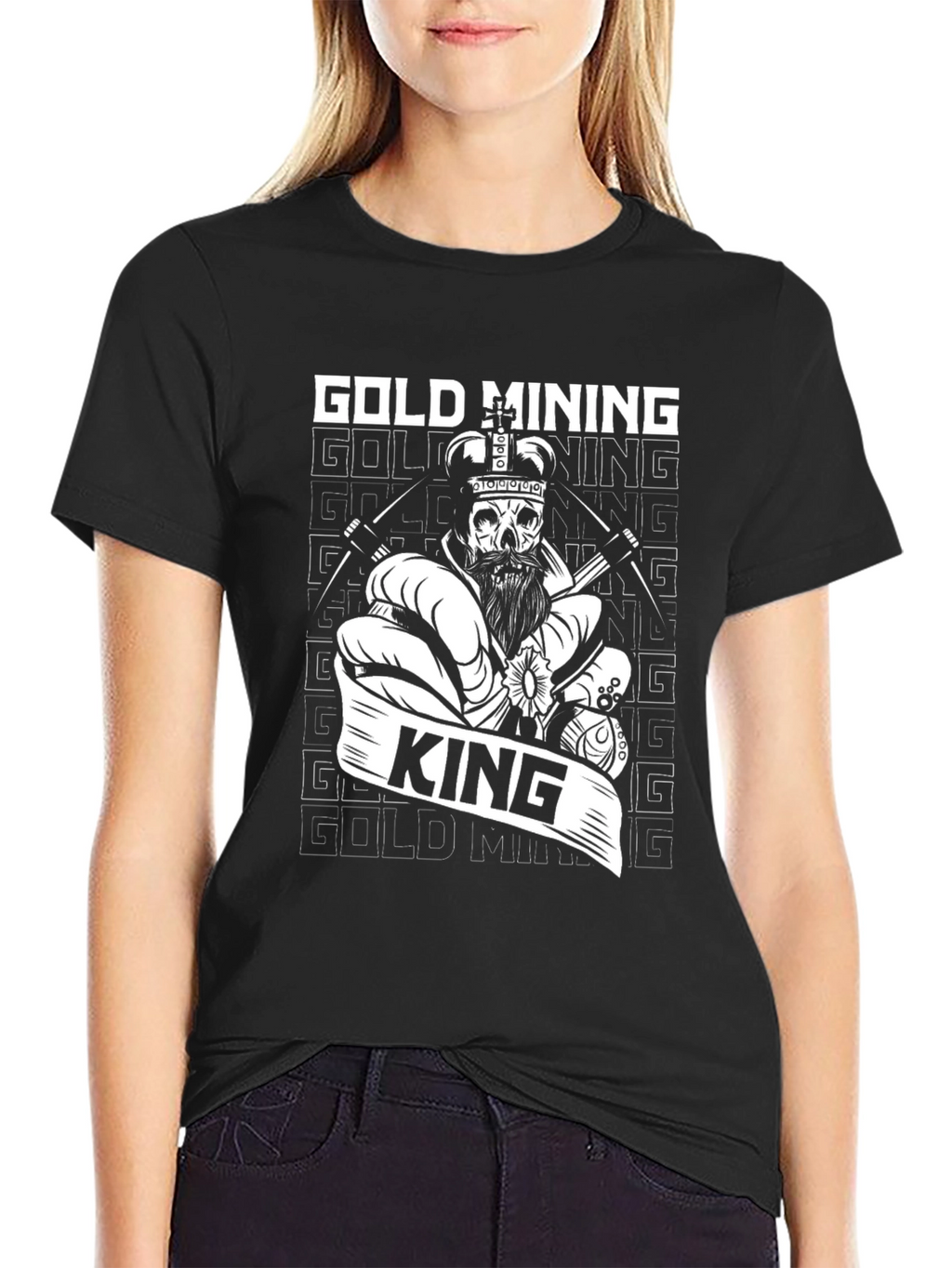 Gold Mining King Graphic Tee - Black