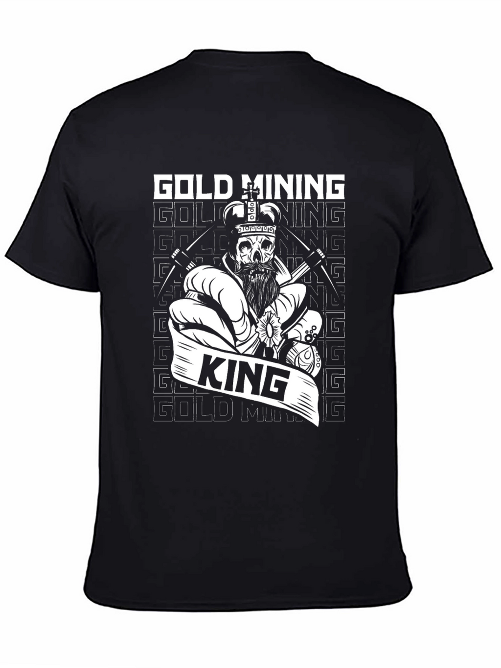 Gold Mining King Graphic Tee - Black