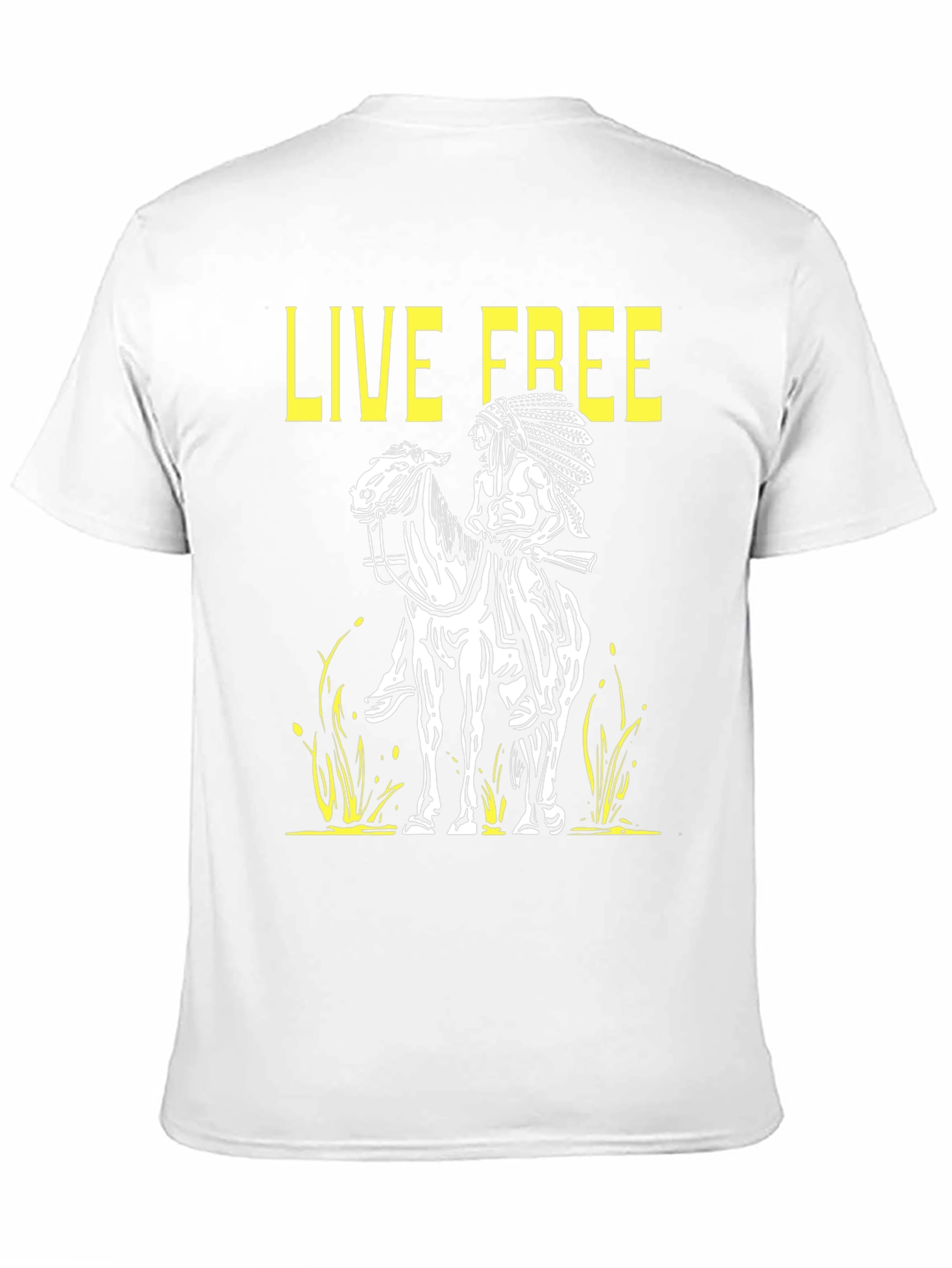 Live Free Graphic Tee - Native American T-Shirt
