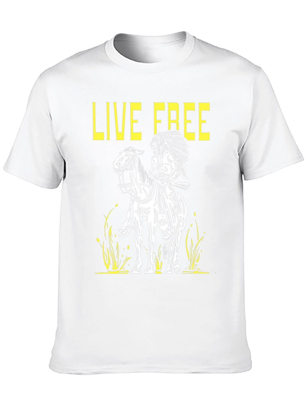 Live Free Graphic Tee - Native American T-Shirt