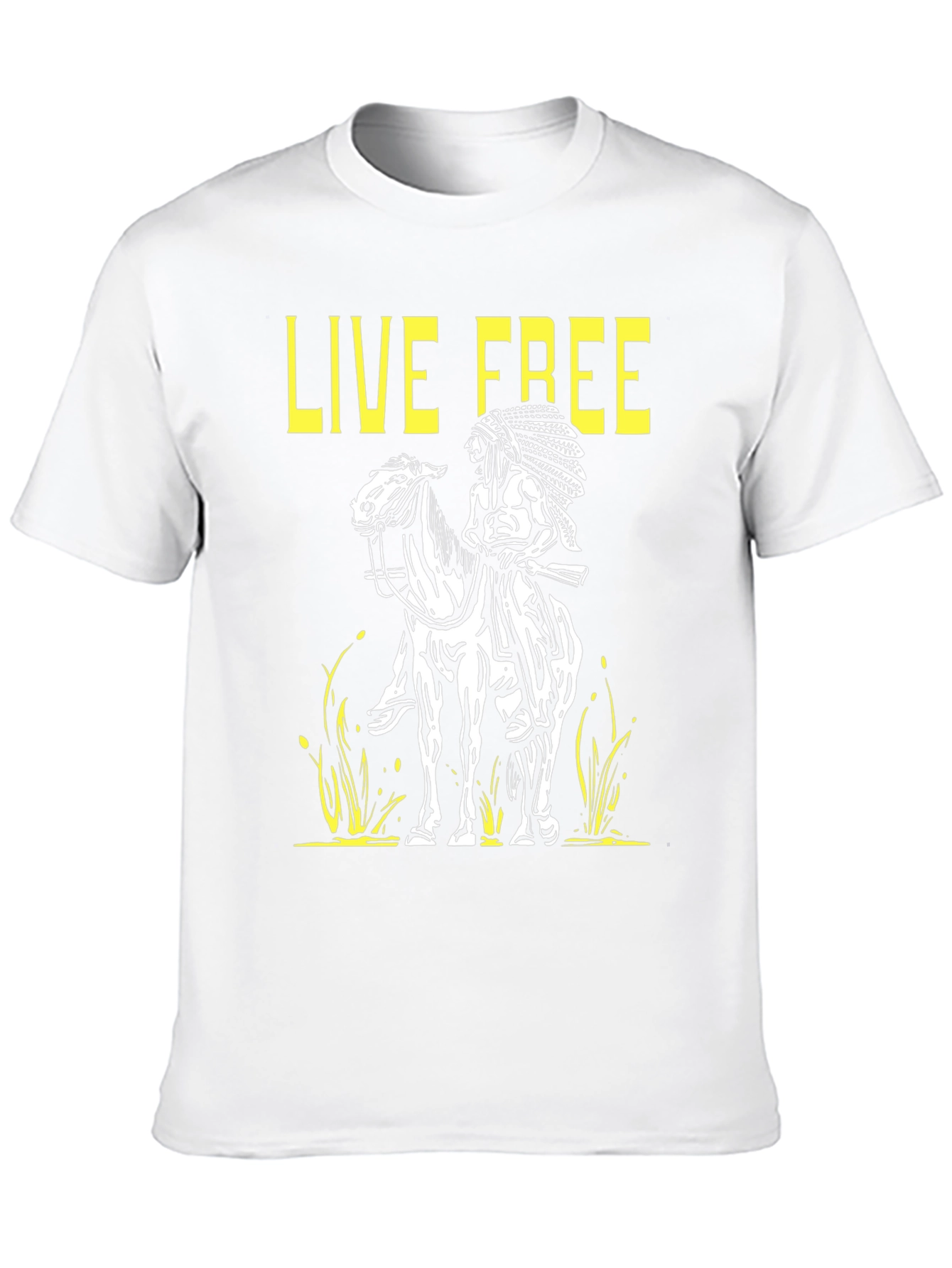 Live Free Graphic Tee - Native American T-Shirt
