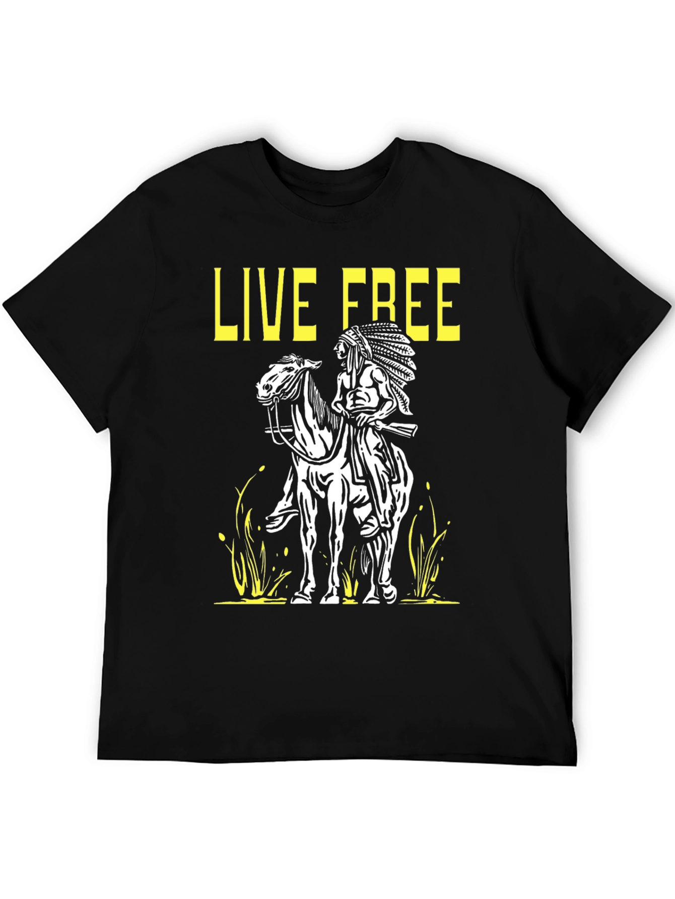 Live Free Graphic Tee - Native American T-Shirt