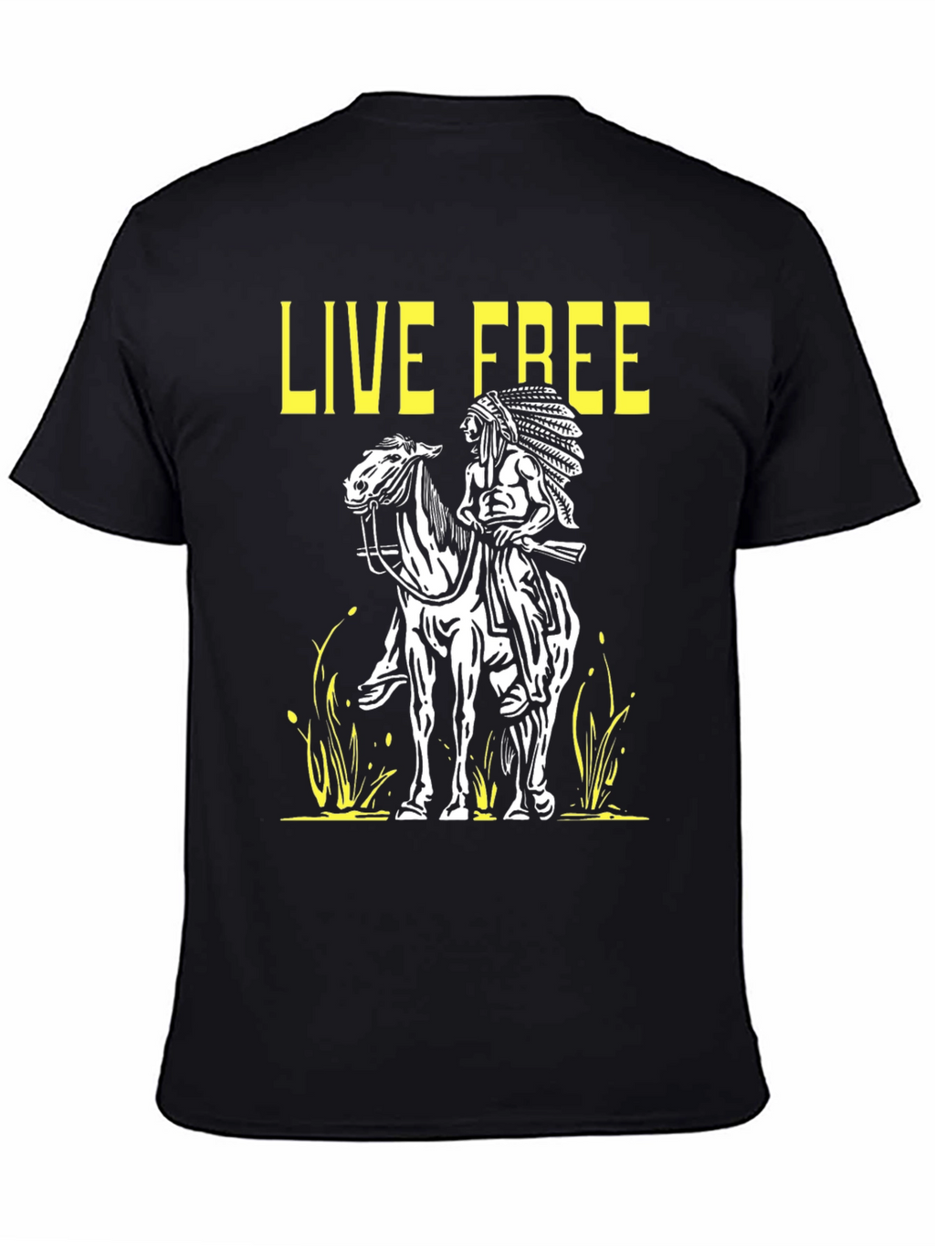 Live Free Graphic Tee - Native American T-Shirt