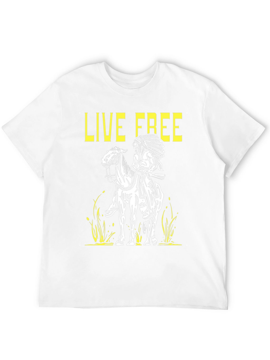 Live Free Graphic Tee - Native American T-Shirt