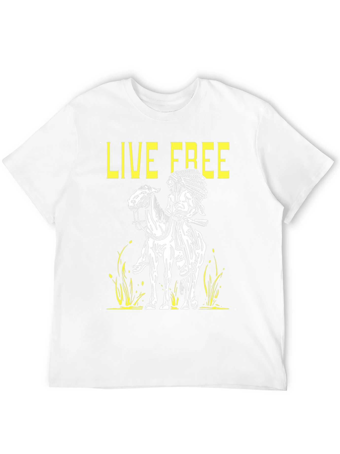 Live Free Graphic Tee - Native American T-Shirt
