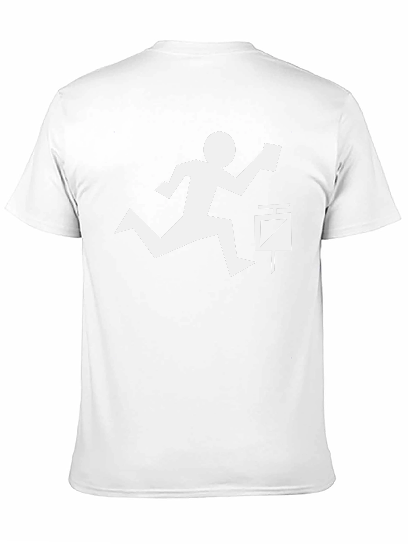 Orienteering T-Shirt - Runner Silhouette - Black Cotton Tee